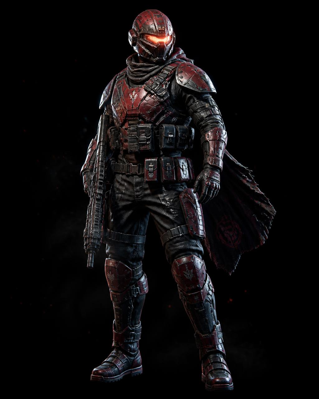 BGMI armored soldier artwork
